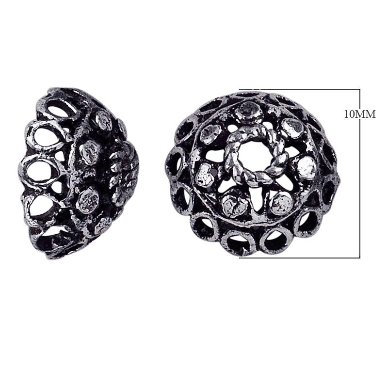 CSF-147 Silver Overlay Bead Cap Beads Bali Designs Inc 