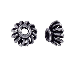 CSF-148-9MM Silver Overlay Bead Cap Beads Bali Designs Inc 