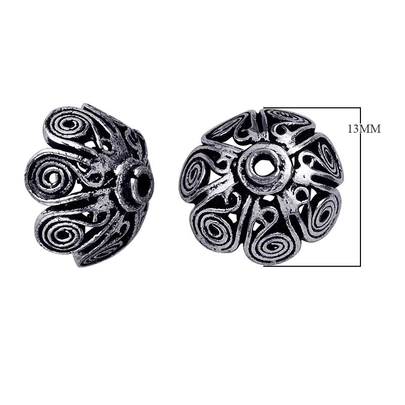 CSF-150 Silver Overlay Bead Cap Beads Bali Designs Inc 