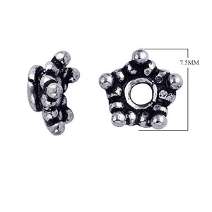 CSF-151 Silver Overlay Bead Cap Beads Bali Designs Inc 