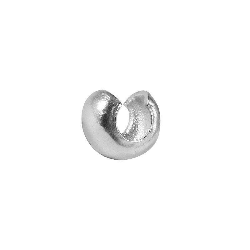 CSF-164-5MM Silver Overlay Crimp Cover Beads Bali Designs Inc 