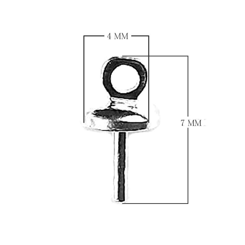 CSF-182-4MM Silver Overlay Earring Briolettes Caps Beads Bali Designs Inc 