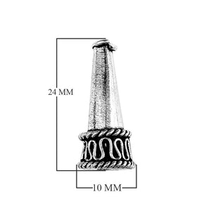 CSF-187 Silver Overlay Cone Beads Bali Designs Inc 