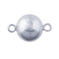 Antique silver overlay over copper single hole magnetic clasp handcrafted in India for wholesale jewelry making