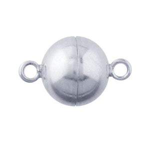 Antique silver overlay over copper single hole magnetic clasp handcrafted in India for wholesale jewelry making