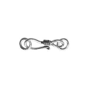 Antique silver overlay over copper jewelry hook handcrafted in India for wholesale jewelry making