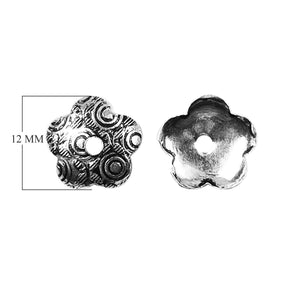 CSF-196 Silver Overlay Bead Cap Beads Bali Designs Inc 