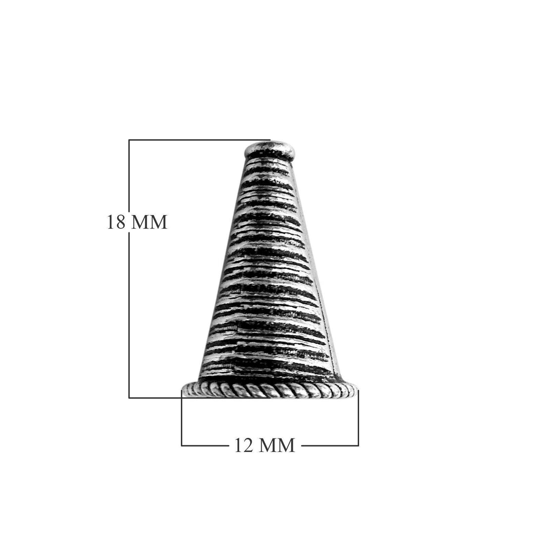 CSF-202 Silver Overlay Cone Beads Bali Designs Inc 