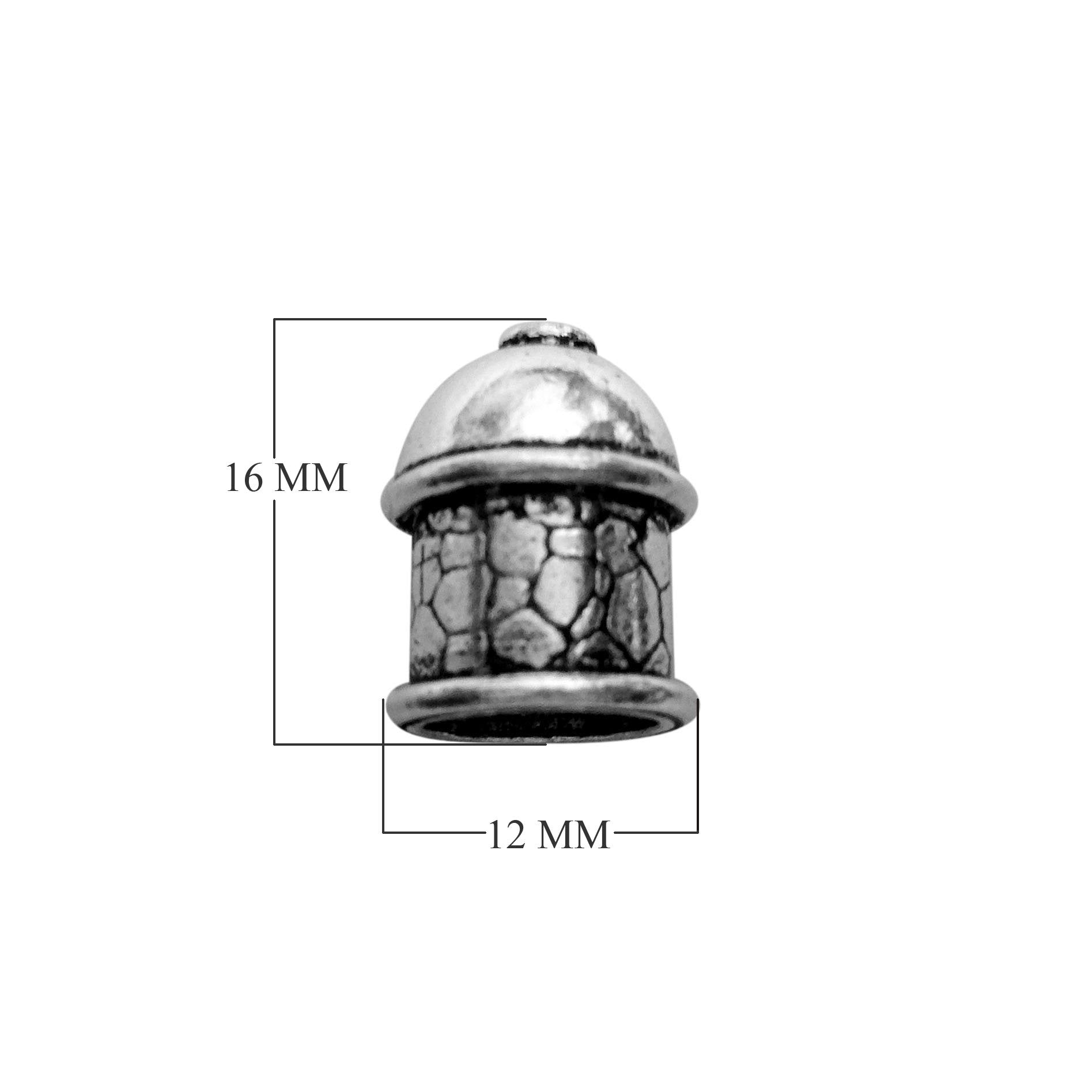 CSF-205 Silver Overlay End Cap Beads Bali Designs Inc 