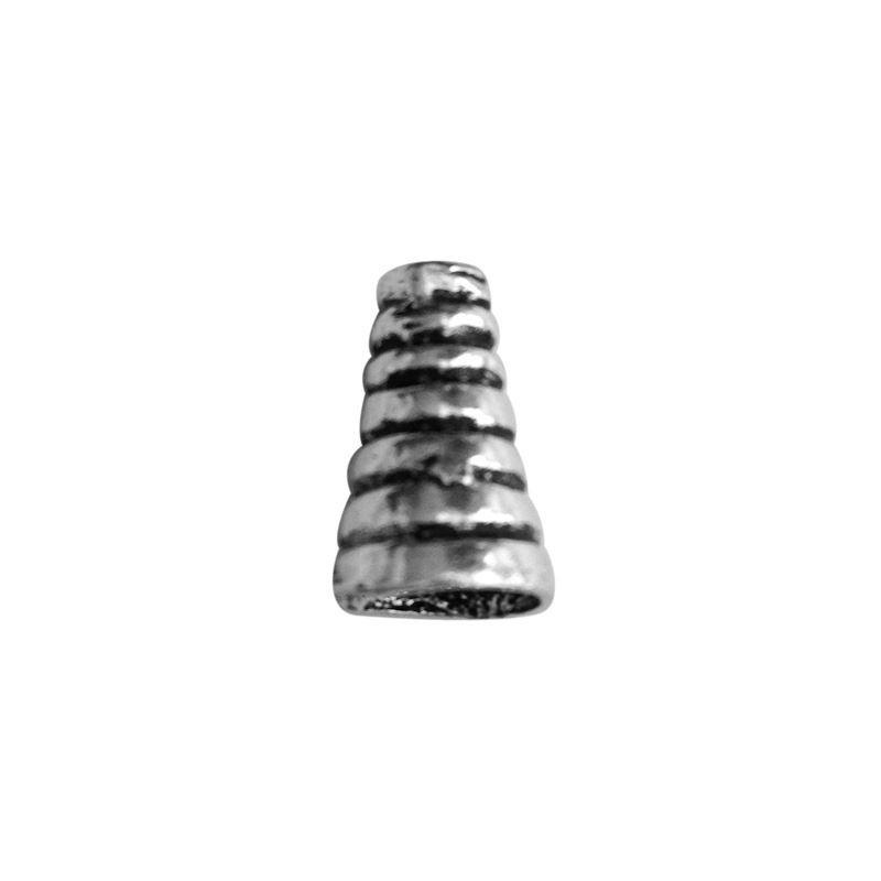 CSF-210-15X10MM Silver Overlay Cone Beads Bali Designs Inc 
