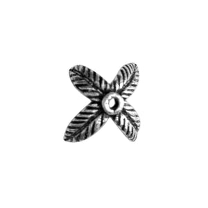 CSF-212 Silver Overlay Leaf Designs Bead Cap Beads Bali Designs Inc 