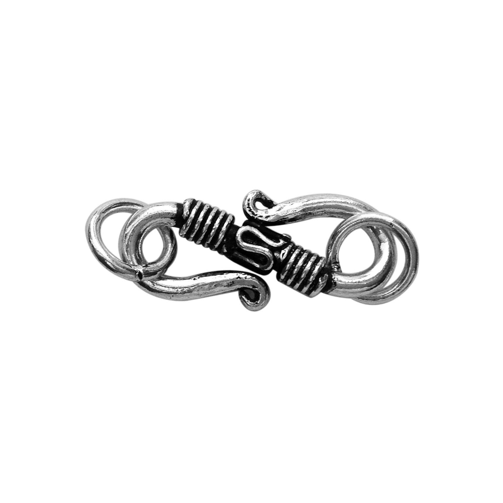 CSF-215 Silver Overlay ''S'' Hook Beads Bali Designs Inc 