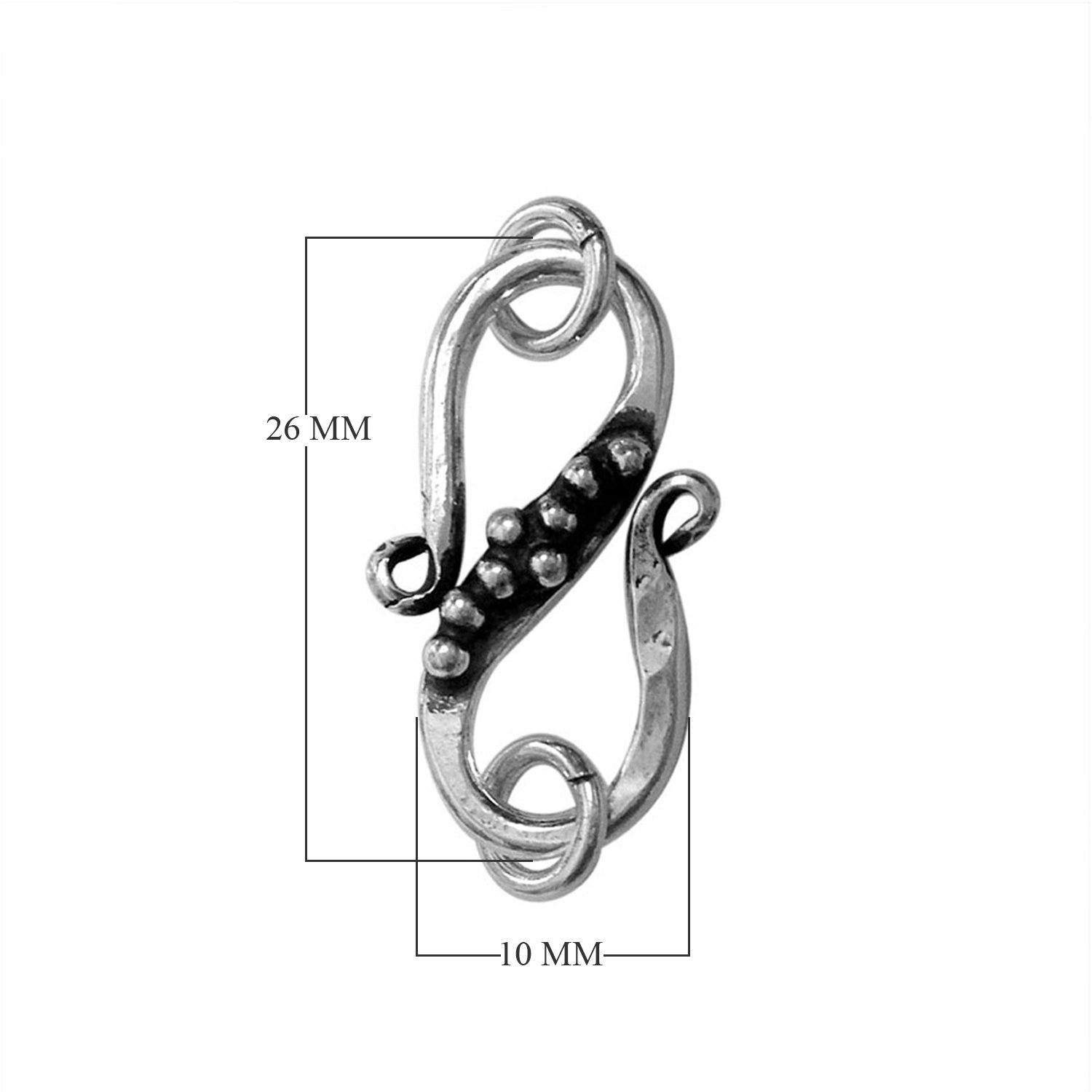 CSF-226 Silver Overlay 'S' Hook Beads Bali Designs Inc 