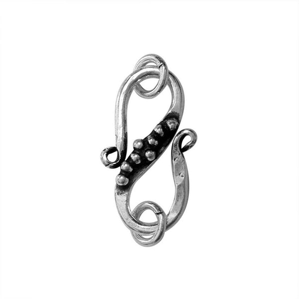 CSF-226 Silver Overlay 'S' Hook Beads Bali Designs Inc 