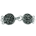 CSF-230 Silver Overlay Multi Strand Clasp With 3 Hole Beads Bali Designs Inc 