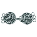 CSF-231 Silver Overlay Multi Strand Clasp With 3 Hole Beads Bali Designs Inc 
