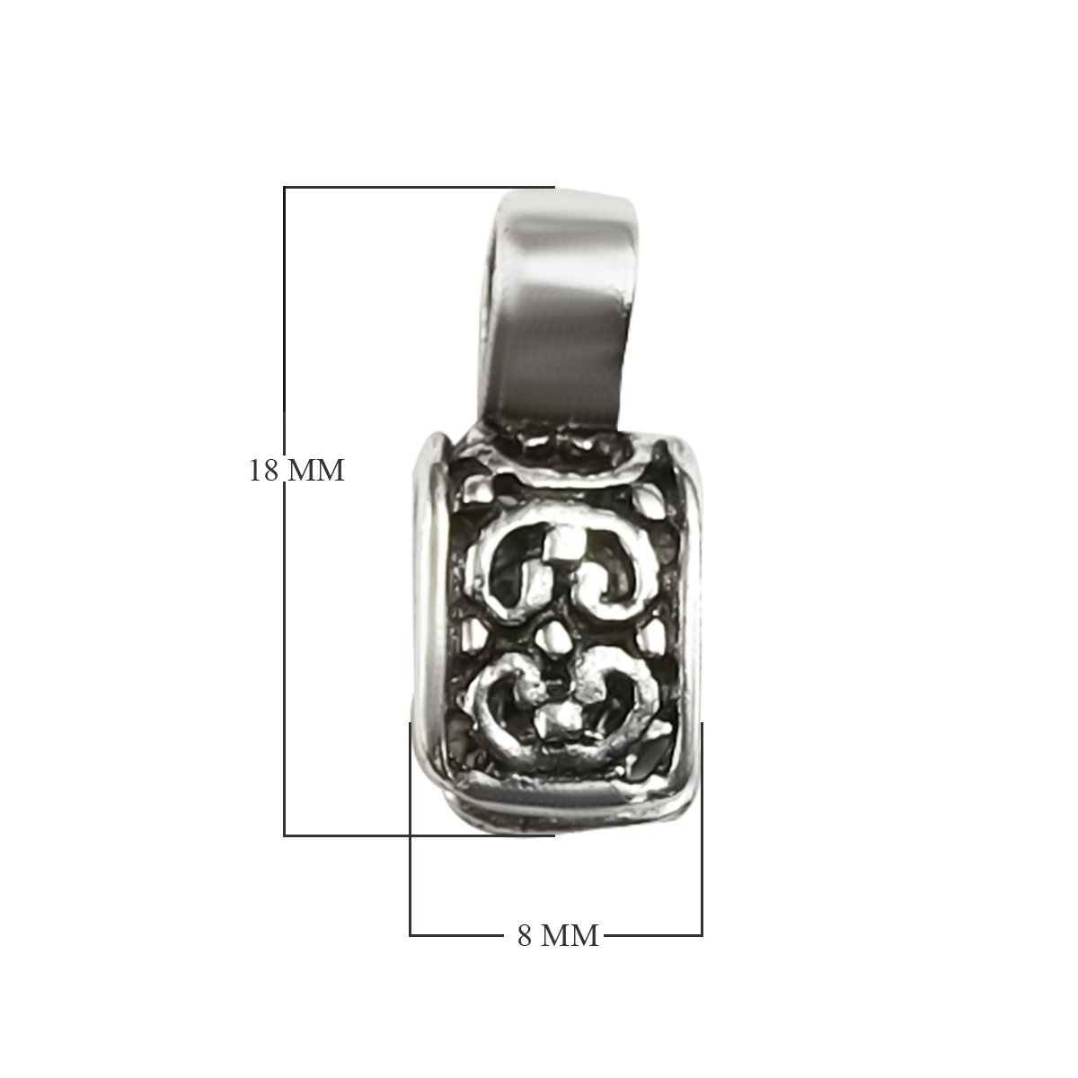 CSF-241 Silver Overlay Pendant Bail Beads Bali Designs Inc 