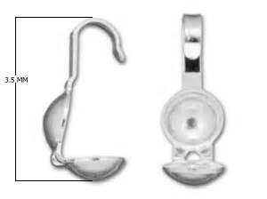 CSF-260 Silver Overlay Clam Shell Finding Beads Bali Designs Inc 