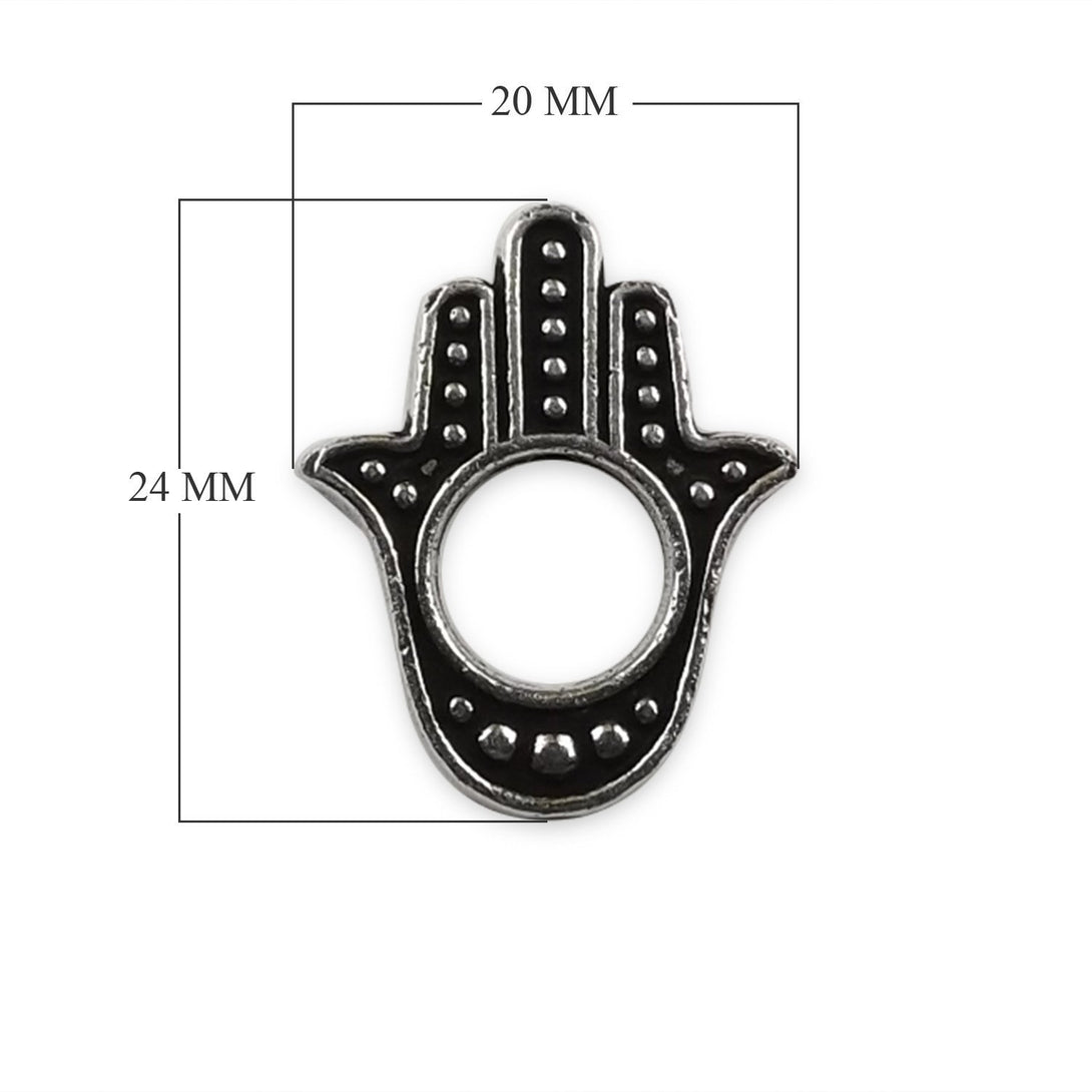 CSF-263 Silver Overlay Hands of Fatima Beads Bali Designs Inc 