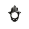 Silver Overlay Over Copper Hands of Fatima India handcrafted Hamsa charm 24MM x 20MM polished finish wholesale