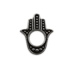 Silver Overlay Over Copper Hands of Fatima India handcrafted Hamsa charm 24MM x 20MM polished finish wholesale