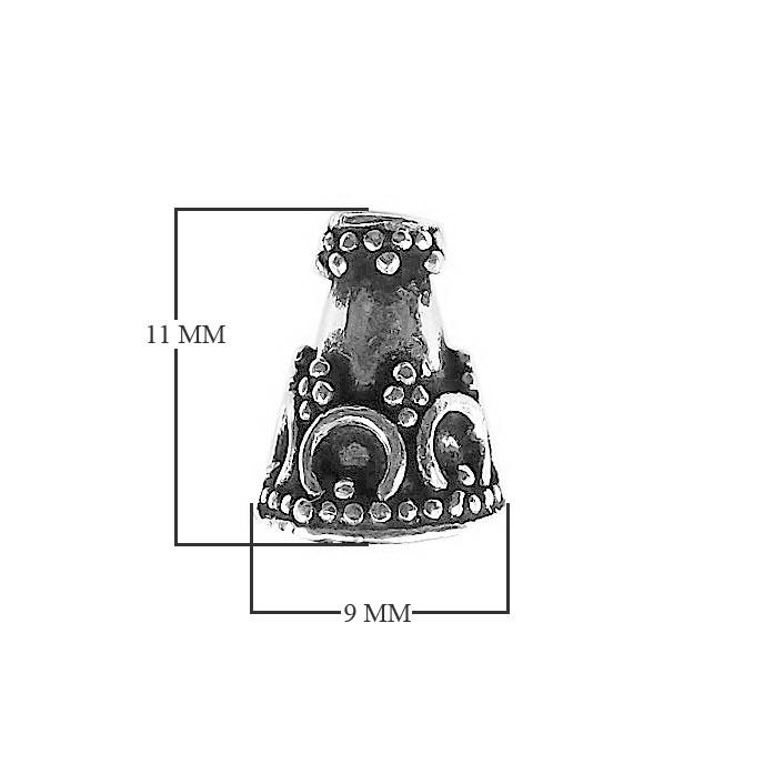 CSF-264 Silver Overlay Cone Beads Bali Designs Inc 