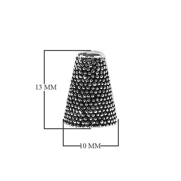 CSF-265 Silver Overlay Cone Beads Bali Designs Inc 
