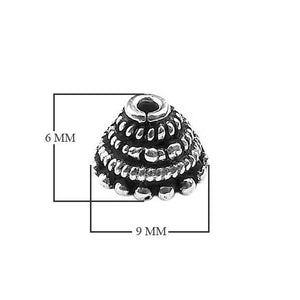 CSF-266 Silver Overlay Bead Cap Beads Bali Designs Inc 