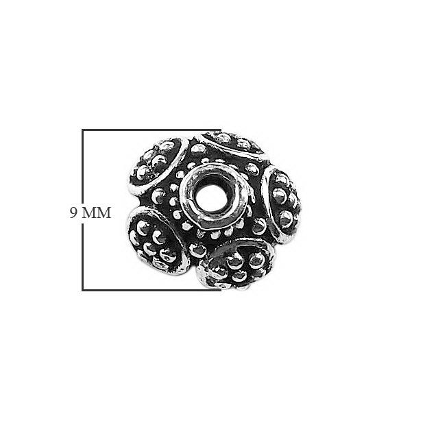CSF-267 Silver Overlay Bead Cap Beads Bali Designs Inc 