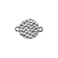 Silver Overlay Over Copper Connector With 2 Hole India handcrafted round hammered connector 10MM polished finish pack of 8.