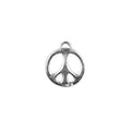 CSF-270-OX Silver Overlay Little Peace Charm Oxidized Beads Bali Designs Inc 