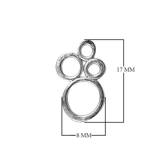 CSF-274 Silver Overlay Charm Beads Bali Designs Inc 