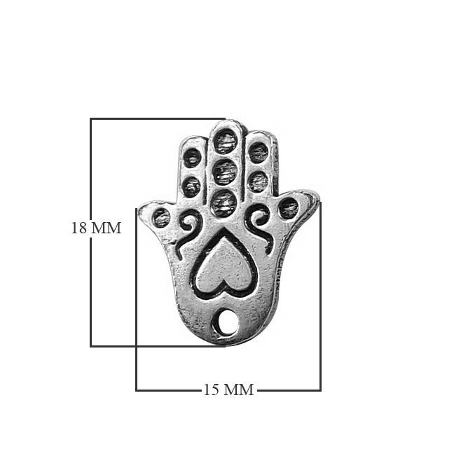 CSF-279 Silver Overlay Hands of Fatima Beads Bali Designs Inc 