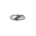 Silver Overlay Over Copper S Hook India handcrafted oxidized curved jewelry connector pack