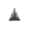 Silver Overlay Over Copper Connector India engraved floral dome triangular jewelry component pack