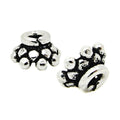 CSF-334-7X4MM Silver Overlay Bead Cap Beads Bali Designs Inc 