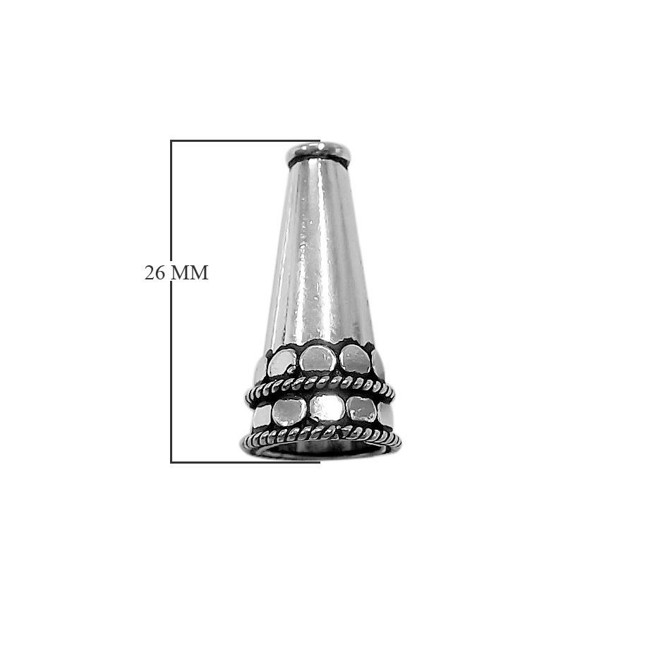 CSF-336 Silver Overlay Cone Beads Bali Designs Inc 