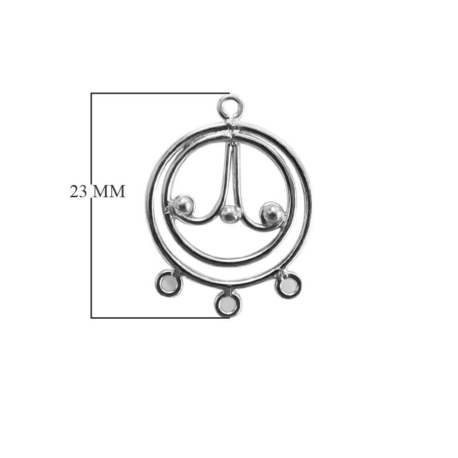 CSF-353 Silver Overlay Chandelier Earring Finding Beads Bali Designs Inc 