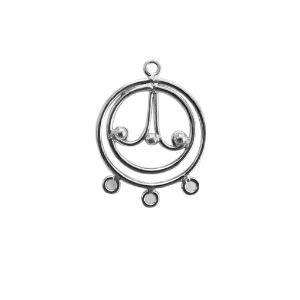 CSF-353 Silver Overlay Chandelier Earring Finding Beads Bali Designs Inc 