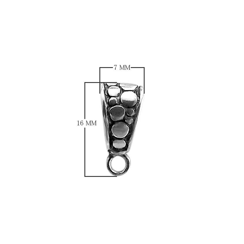 CSF-366 Silver Overlay Pendant Bail Beads Bali Designs Inc 