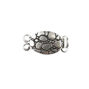 CSF-381 Silver Overlay Multi Strand Clasp With 2 Hole Beads Bali Designs Inc 