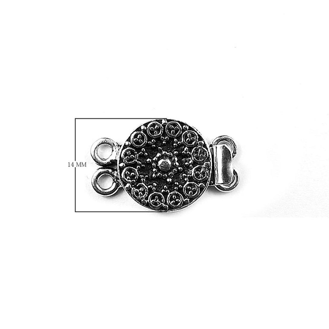 CSF-390 Silver Overlay Multi Strand Clasp With 2 Hole Beads Bali Designs Inc 