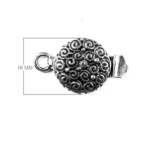 CSF-435 Silver Overlay Single Hole Multi Strand Clasp Beads Bali Designs Inc 