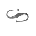 Handcrafted Silver Overlay Over Copper S Hook clasp with rounded ends and polished finish made in India.