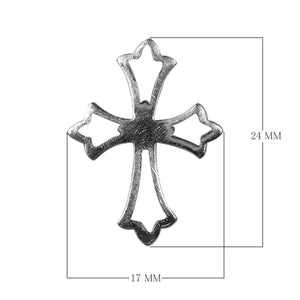 CSF-451 Silver Overlay Cross Charm Beads Bali Designs Inc 