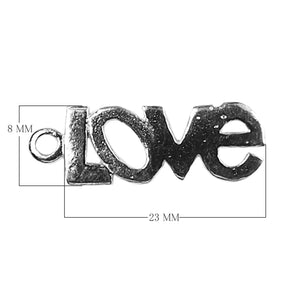 CSF-455 Silver Overlay Love Charm Beads Bali Designs Inc 