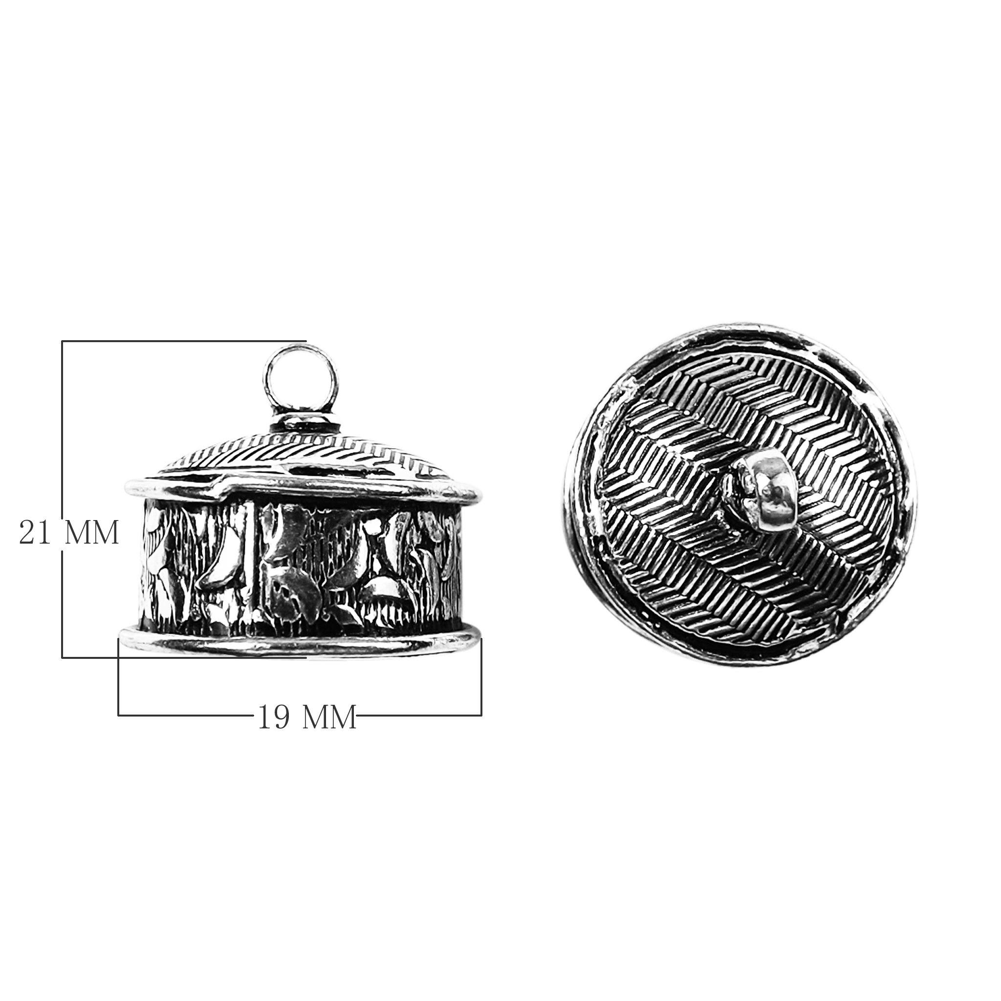 CSF-459 Silver Overlay End Cap Beads Bali Designs Inc 