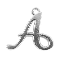 CSF-472 Silver Overlay Alphabet 'A' Charm Beads Bali Designs Inc 