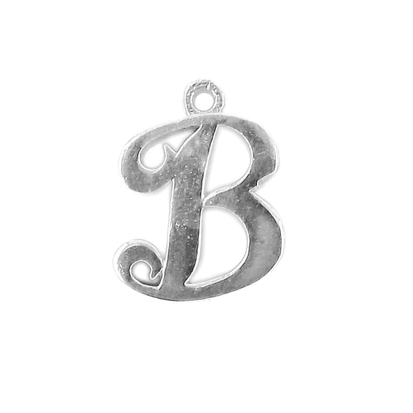 CSF-473 Silver Overlay Alphabet 'B' Charm Beads Bali Designs Inc 