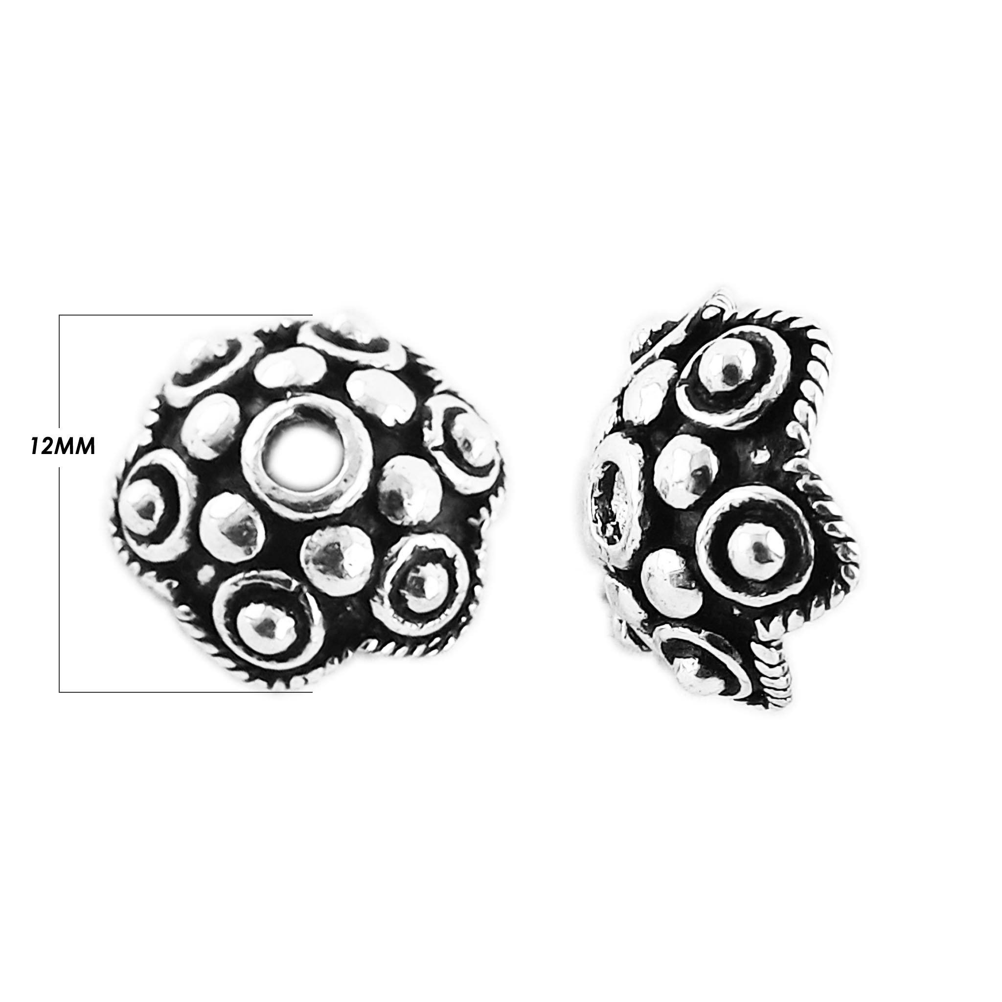 CSF-474 Silver Overlay Bead Cap Beads Bali Designs Inc 